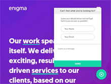 Tablet Screenshot of enigma-marketing.co.uk